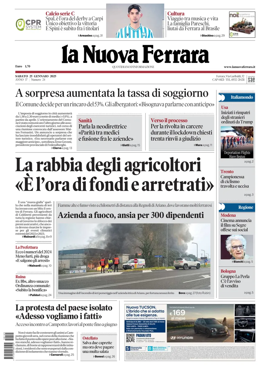 Prima-pagina-nuova ferrara-oggi-edizione-del-2025-01-25